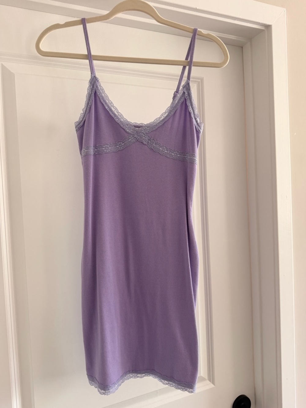 Full Tilt Lavender Lace-Trim Slip